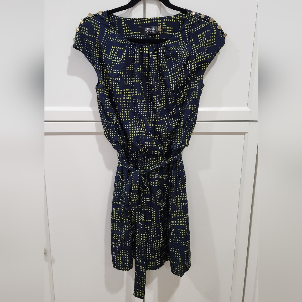 Guess navy and green professional dress